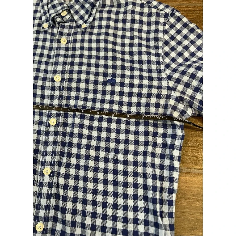 Brooks Brothers Milano Shirt Mens Small Blue Gingham Check Cotton Button Down S - Picture 3 of 6